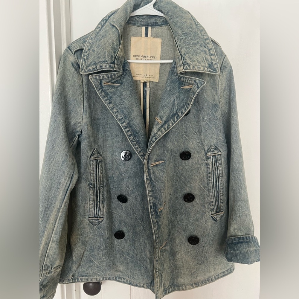 Denim & Supply Ralph Lauren classic denim peacoat. Size SMALL Unisex.